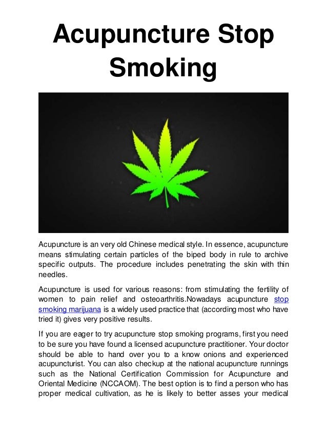 Fuck Yo Couch Bailey Acupunture To Quit Smoking